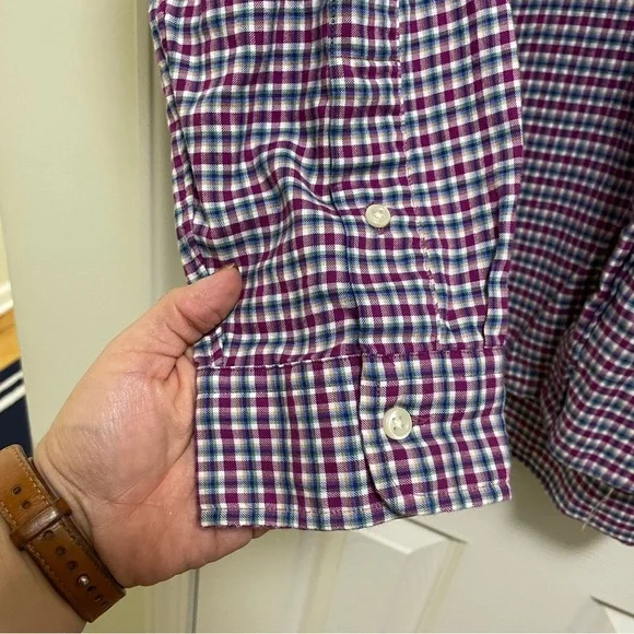 Ralph Lauren plaid Hunter green pony flannel long sleeve button down XL - Picture 5 of 6